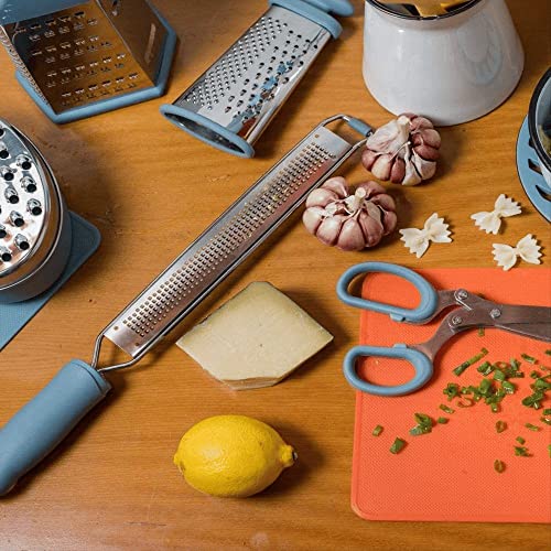Oikos - Ralador de Aço Inox Régua Fino com Cabo Preto