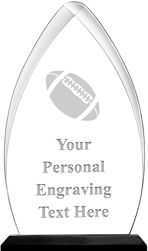 Premio de acrílico de fútbol, 6.75 "H Premio de fútbol personalizado con grabado personalizado