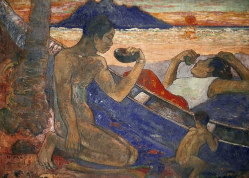 Affiche Toile un Canoë Paul Gauguin 60x90cm Décoration Salon