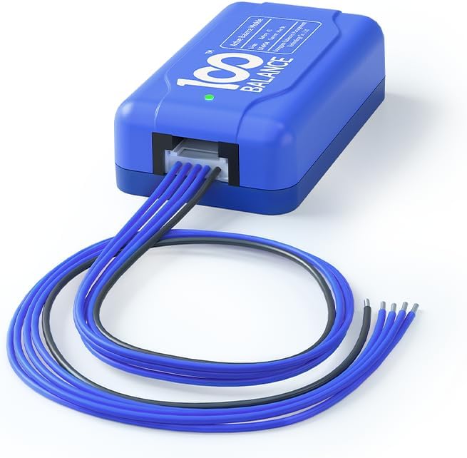 100Balance {Hardware} 1A Lively Balancer 4S Equalizer for Lifepo4 or Li-ion Lithium Battery Group BMS Power Switch Board with Blue ABS Case