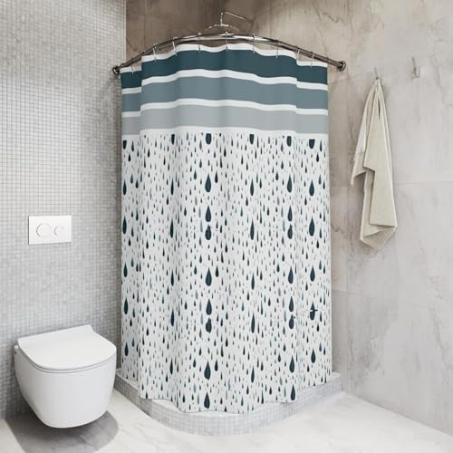 Rideau de douche 180 x 240 cm de qualité supérieure lavable et moderne - 4