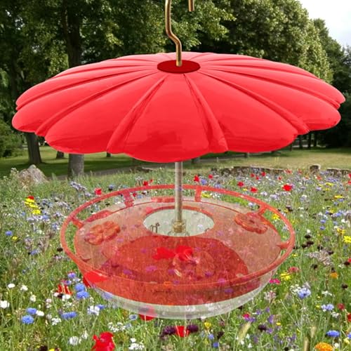 BestNest Aspects HummBella Dome Red 10.25 Inch Hummingbird Feeder Dome Rain Guard for Aspects HummZinger and Highview Feeders, Plastic Dome Cover with Spring Spacing for Hummingbird Feeders