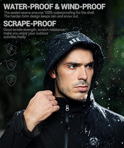 Ihood Men'S Heated Jacket With Detachable Hood thumb #2
