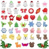 45PCS Christmas Mochi Squishy Toys Squishies Christmas Toys for Kids Girls Boys Christmas Party Favors Christmas Treat Bags Gifts