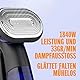Conair 2-in-1 Steam & Iron Turbo Dampfglätter und Bügeleisen | 4 Einstellungen | Dampfleistung 33g/Min. | 10 Sek. Aufheizzeit | 3 Aufsätze alle Stoffarten | blau/schwarz