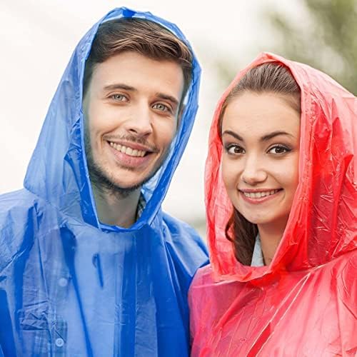 Albert Austin Waterproof Emergency Poncho | Twin Pack Thick Rain Poncho | Mens Ladies Unisex Adult Disposable Festival Poncho | Suitable For Hiking Picnic Camping | Lightweight | Random Colour