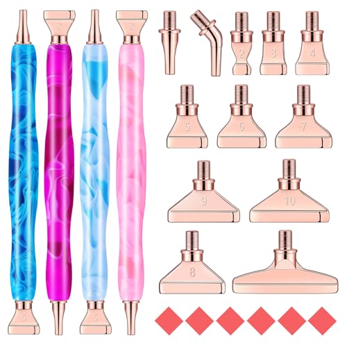 DoreenBow 28Pcs Diamond Art Tools Metal Thread Tip Diamond Art Accessories