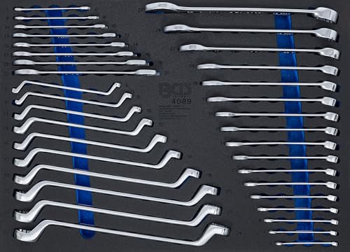 BGS 4089 | Werkstattwageneinlage 3/3: Maulschlüssel/Ringschlüssel | 35-tlg. | SW 6 -27 mm