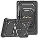Fintie Shockproof Case for All-New Amazon Fire HD 8 (7th and 8th Generation Tablets, 2017 and 2018 Releases) - [Tuatara Magic Ring] [360 Rotating] Multi-Functional Grip Stand Carry Cover, Black