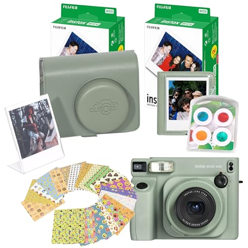 Instant Camera Bundle with Fujifilm Wide 400 Camera, Case, 40 Shot Film, Album, Filters, Frame and Stickers - Image 3