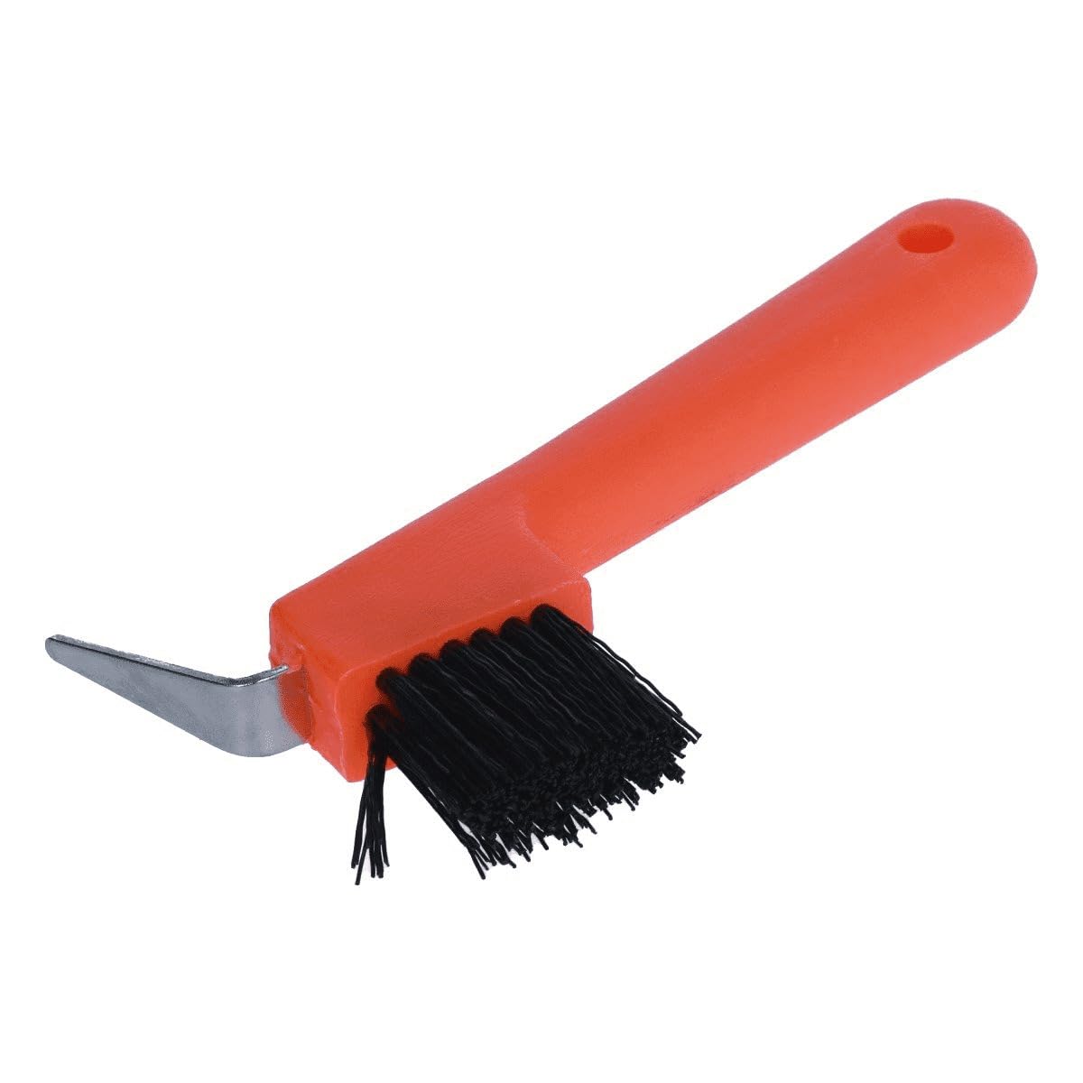Shires EZI-GROOM Hoof Pick/Brush Orange