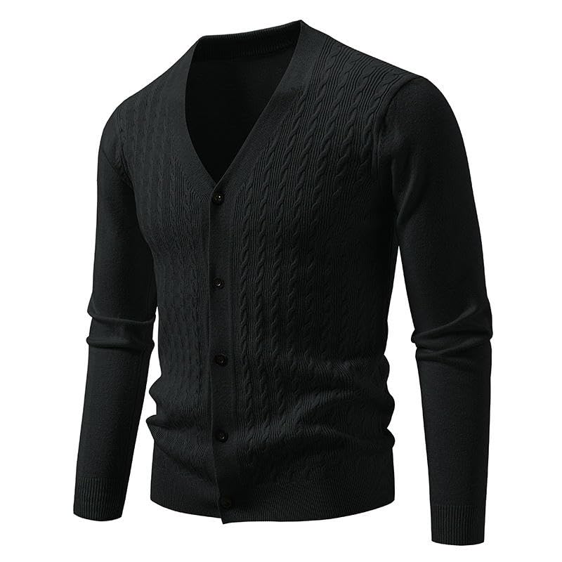 Cárdigan de punto para hombre en corte holgado y diseño versátil para entretiempo 7