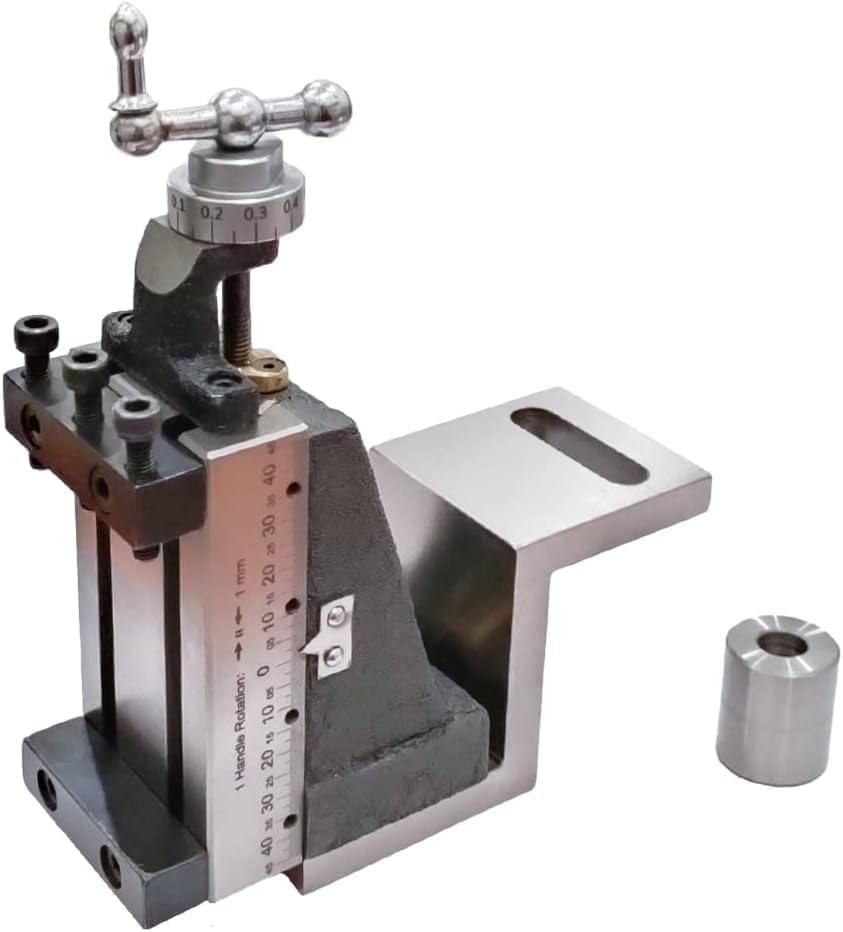 MachEl Mini Vertical Milling Slide with Z-Type Angle Plate – Precision Direct-Fit Attachment for Mini Lathe Machines, Includes Clamp