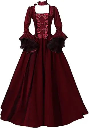 OIOLOYJM Renaissance Costume Women Medieval Sexy Plus Size Witch Vampire Gothic Halloween Costumes Woman 2025 Clothes Dresses