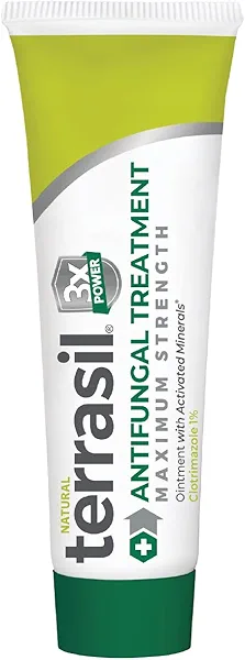terrasil Clotrimazole Antifungal Cream, Relief for Fungal Yeast Infections, Jock Itch, Athletes Foot, Ringworm for Men & Women, Clinically Proven Treatment of Skin Fungus. FSA-HSA Eligible (1oz)