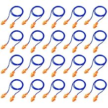 20 Pairs Corded Ear Plugs Reusable Silicone Earplugs with String Banded Ear Plug for Sleeping Noise Cancelling Noise Reduction Hearing ProtectionBlue-Orange