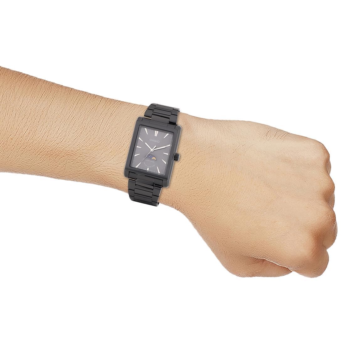 Casio Reloj analógico para hombre, esfera negra, -MTP-M105B-1AVDF, negro, Clásico