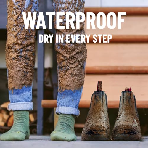 ANGRYRAM Steel Toe Slip on Work Boots for Men Waterproof Slip Resistant Fire Station Mechanic Boots Comfortable Construction Chelsea Safety Shoes