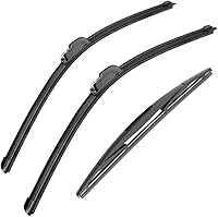 Vista 17 de 3 Limpiaparabrisas de 66 cm, 51 cm, 36 cm para delantero y trasero, repuesto compatible con Ford Edge MK1 2007-2014, limpiaparabrisas