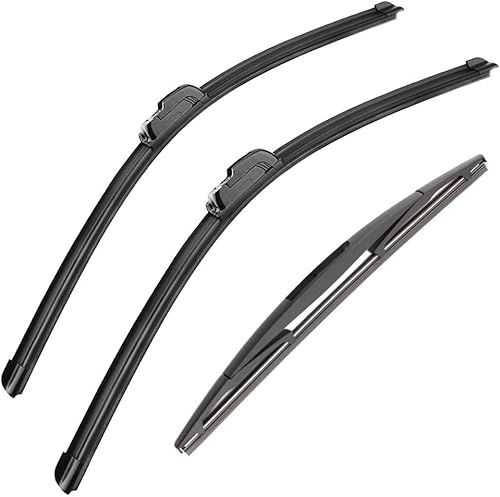 Miniatura 17 de 3 Limpiaparabrisas de 66 cm, 51 cm, 36 cm para delantero y trasero, repuesto compatible con Ford Edge MK1 2007-2014, limpiaparabrisas