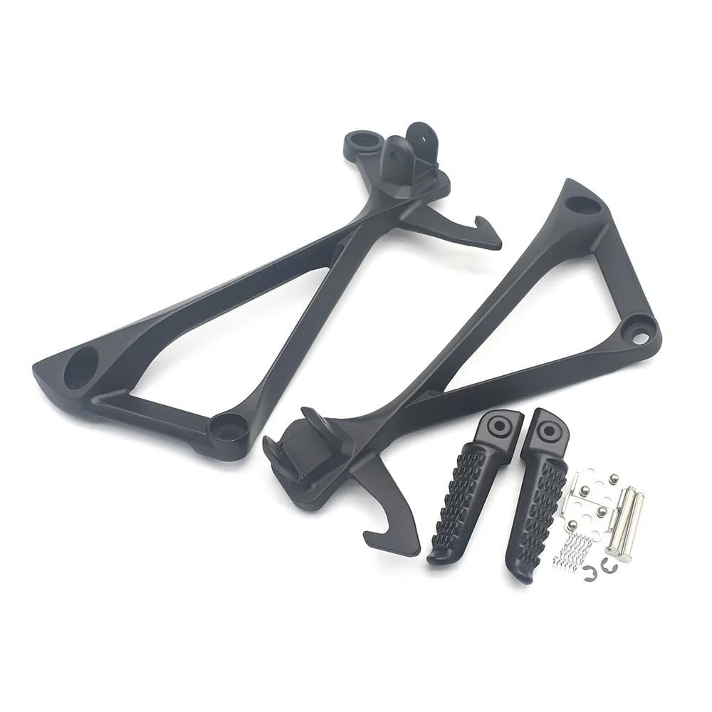 Repose-pieds arrière pour Ninja ZX10R 2011-2020 avec support de pédales passager noir