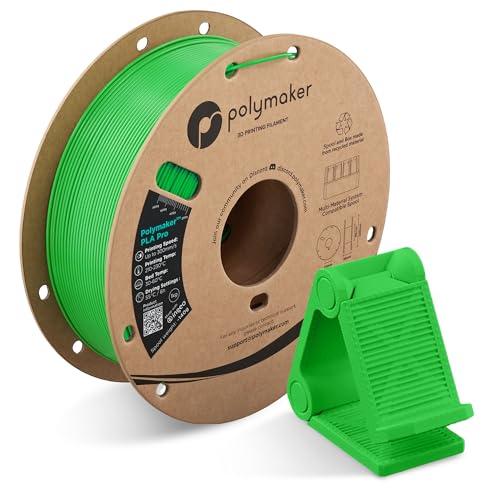 Image of Polymaker PLA Pro 3D Printing Filament Green 1.75mm 1KG, High-Impact Tough PLA, Fast Printing up to 300mm /s, High Speed New Formula, Easy to Print on Most FDM Printers, No Enclosure Required