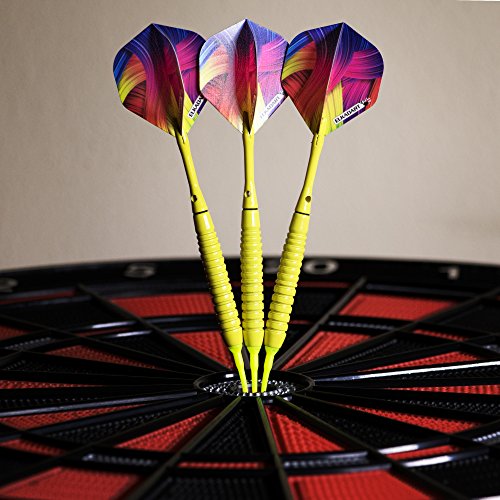 Elkadart Neon Soft Tip Darts With Storage/Travel Case, Yellow, 18 Grams #TOP1