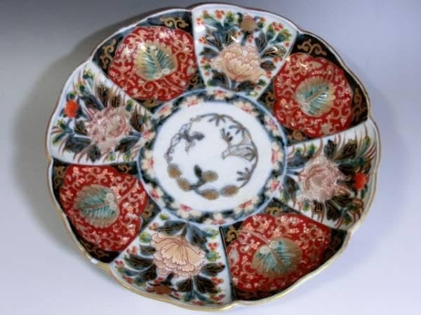 骨董｜八寸皿 江戸後期 色絵✕金襴手 ［１枚］ 骨董:色絵 金襴手｜八寸皿 江戸後期 Yahoo!オークション -「古伊万里