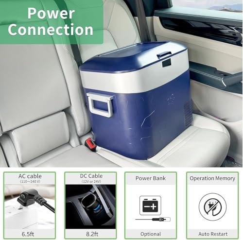 Image of TECHMARK Stratos 22L Compressor Car Fridge - Real Freezer to -18C | 12V /24V /220V AC | Whisper-Quiet | Portable Mini Refrigerator for Car, SUV, Thar, Creta, Road Trip, Camping & Picnic