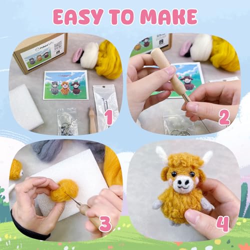 Image of Needle Felting Kit, 3 Pcs Sharks Wool Needle Felting Kit for Beginners & Adult, Animal Doll Making Set with Video Instruction, Craft Party Supplies, Tools & Foam Pad, DIY Home Decor, Birthday Present
