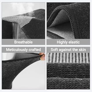 YAZWUR Ginocchiera in bambù con compressione, 1 paio, ortopedica elasticizzata, fascia per supporto e sollievo per dolori articolari, e slogature, ambidestra, adatta a uomini e donne (XL) (Grigio)