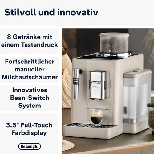 De'Longhi Rivelia - Kaffeevollautomat 8 Getränke Beige – Ansicht 3