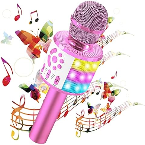 Microfono Inalambrico con Luces LED 5-en-1 Cover