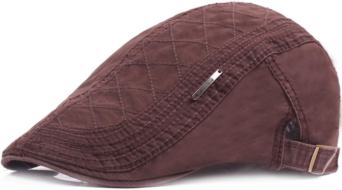 Thenice Mens Vintage Style Flat Cap Gatsby Ivy Caps Irish Hunting Hats (Coffee)