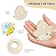 Pluvyze 22 Stück Holzblumen zum Bemalen,Blumen Holzbastelsets für Kinder 3D Holz Blumen Basteln Bastelset Kindergeburtstag mit Kristallaufkleber, Pinsel