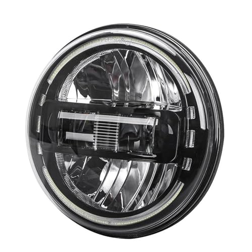 Phare LED 7 pouces noir avec DRL H4 pour Harley Davidson Touring
