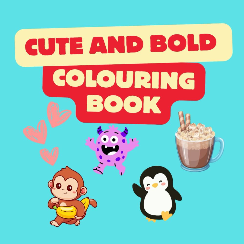 Cute and bold colouring book