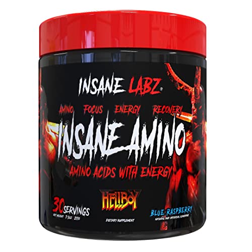 Image of Insane Labz Hellboy Bundle, Psychotic Hellboy Pre Workout and Insane Amino BCAA, Increase Muscle Mass, Strength, Focus and Recovery Time, Blue Raspberry