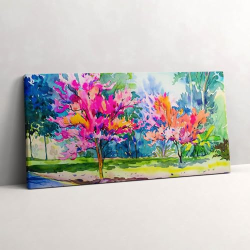Décoration murale grand tableaux arbres abstraits pour grand mur nu