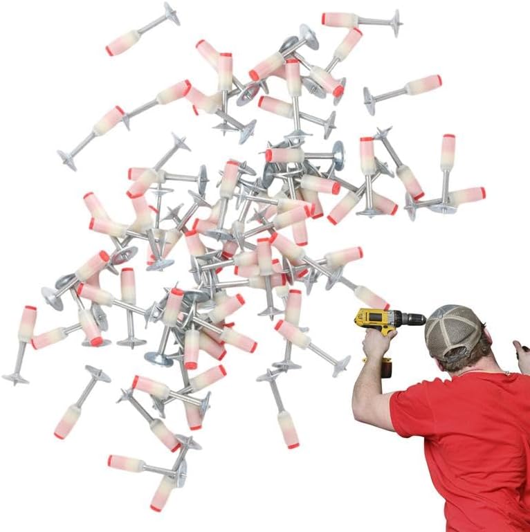 Generic Round Nails Wall Fastening 100pcs Stainless Steel Nail Shooter Nails Wall Fastening Tool for Concrete Ceiling Cable Ducts - (As Show)