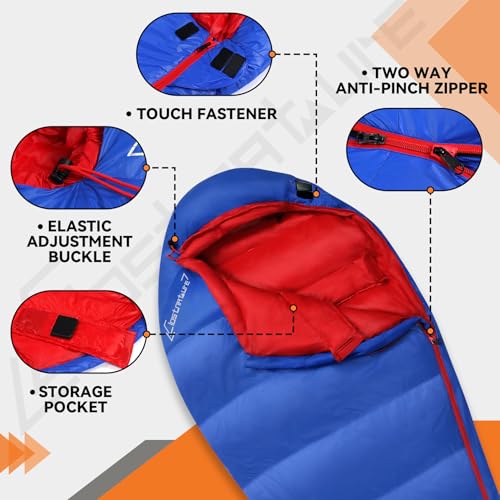 Clostnature bolsa de dormir momia de plumón 550 Fill Power para adultos miniatura 4
