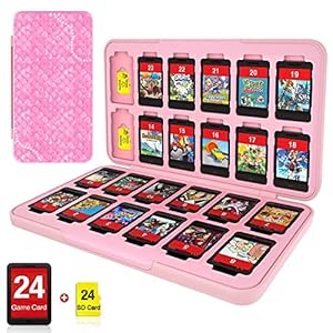 CYKOARMOR Switch Game Case for Nintendo Switch/OLED/Lite, Switch Game Holder with 24 Games Storage and 24 Memory…