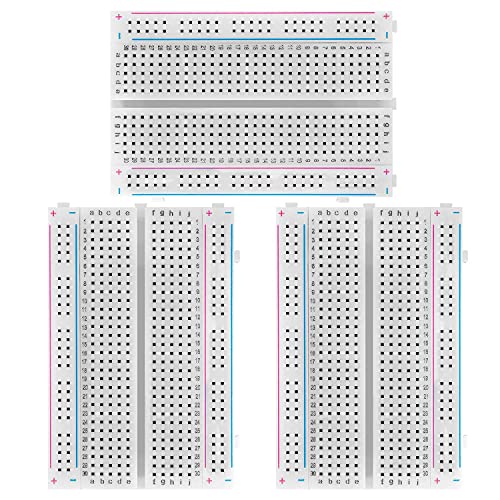 AZDelivery 3 x Mini Breadboard 400 Pin mit 4 Stromschienen kompatibel mit Arduino und Jumper Wire Kabeln