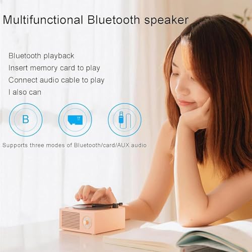 Tocadiscos retro Bluetooth portátil con 3 efectos de sonido para ambientar tu hogar 2