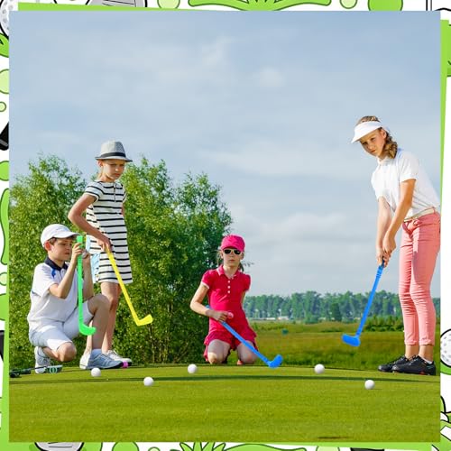 Teyva 24 Pcs Plastic Mini Golf Clubs for Toddlers Kids Birthday, Bright