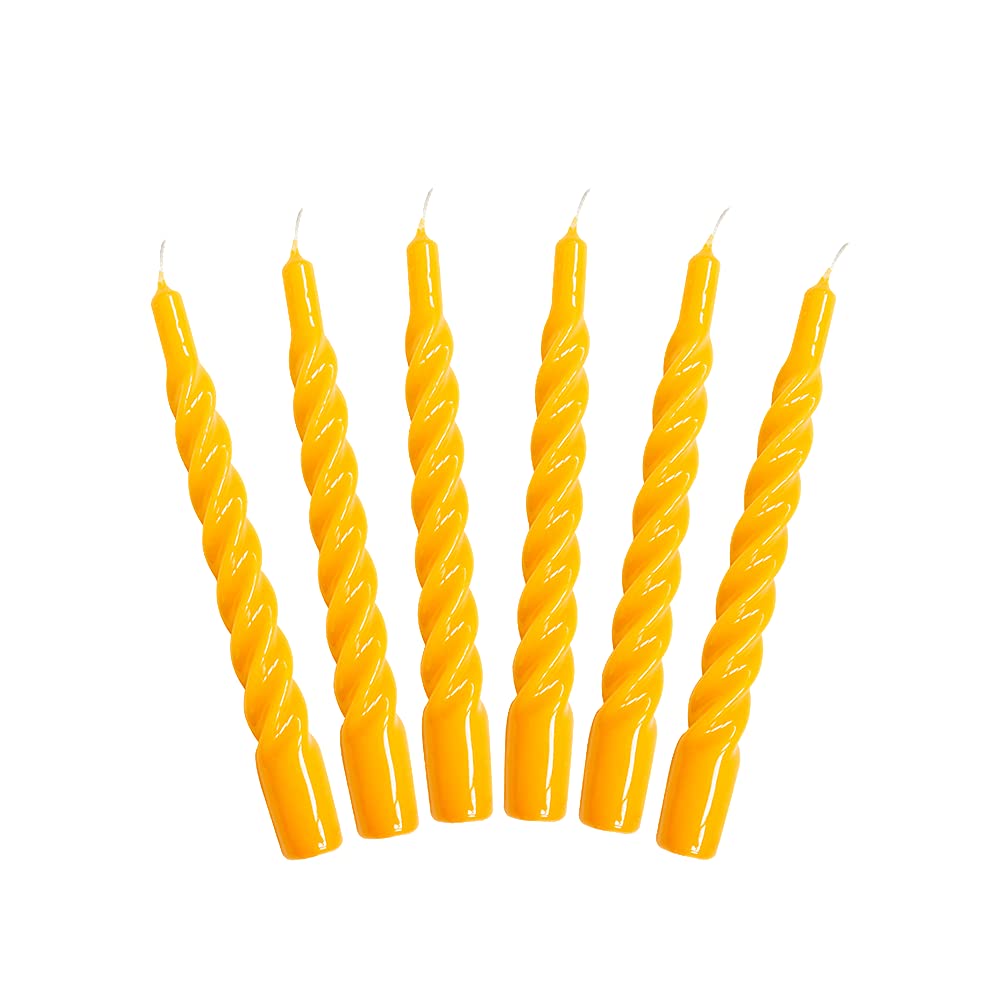 Candele Coniche Intrecciate With A Twist® - Set Da 6, Made In Italy, 5 Ore Di Durata - Foto 9