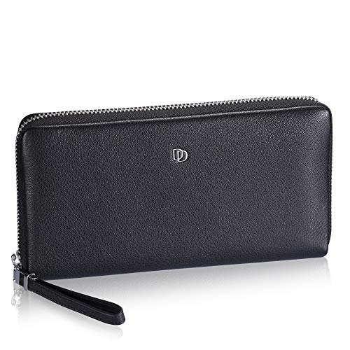 Image of HISCOW Supple Clutch - Full Grain Leather (Zippered Black)