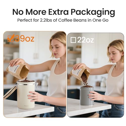 Veken Coffee Canister 39OZ Large