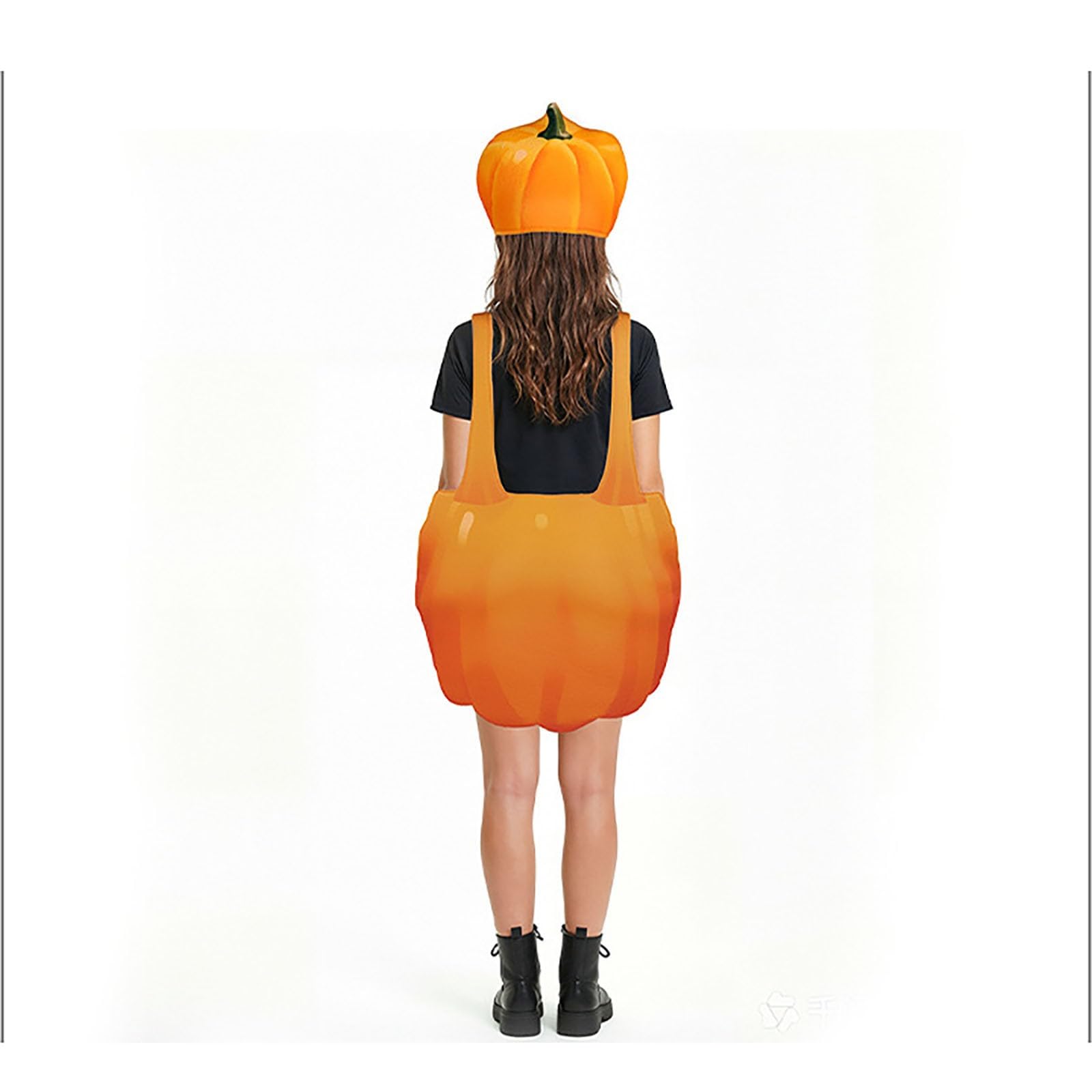 Halloween Damen Kürbis Kostüm Eltern Kind Gurt Overall Cosplay Bühne Party Lustiges Outfit Familienkostüm Damen Herren Verspielt Bunt