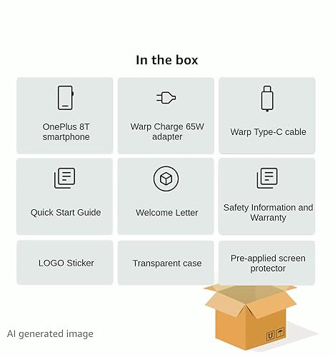 OnePlus 8T Smartphone 120 Hz FHD, Pantalla fluida, Cámara cuádruple, Carga Warp de 65 W, SIM Dual, 5G, Color Aquamarine Green, 8GB +128GB, 6.55"